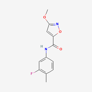 molecular formula C12H11FN2O3 B2522654 N-(3-FLUORO-4-METILFENIL)-3-METOXI-1,2-OXAZOL-5-CARBOXAMIDA CAS No. 1428365-92-7