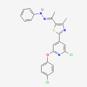 1-{2-[2-Chloro-6-(4-chlorophenoxy)-4-pyridyl]-4-methyl-1,3-thiazol-5-yl}ethan-1-one 1-phenylhydrazone