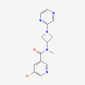 molecular formula C14H14BrN5O B2522670 5-Bromo-N-methyl-N-(1-pyrazin-2-ylazetidin-3-yl)pyridine-3-carboxamide CAS No. 2379950-74-8