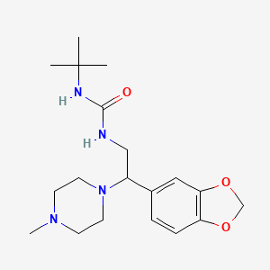 1-(2-(Benzo[d][1,3]dioxol-5-yl)-2-(4-methylpiperazin-1-yl)ethyl)-3-(tert-butyl)urea