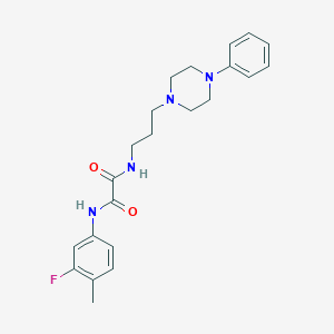 N1-(3-fluoro-4-methylphenyl)-N2-(3-(4-phenylpiperazin-1-yl)propyl)oxalamide