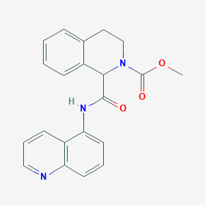 molecular formula C21H19N3O3 B2522684 methyl 1-(quinolin-5-ylcarbamoyl)-3,4-dihydroisoquinoline-2(1H)-carboxylate CAS No. 1396569-30-4