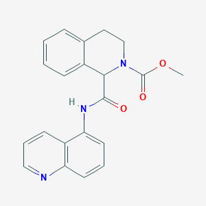 molecular formula C21H19N3O3 B2522684 1-(喹啉-5-基氨基甲酰基)-3,4-二氢异喹啉-2(1H)-甲酸甲酯 CAS No. 1396569-30-4