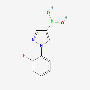 molecular formula C9H8BFN2O2 B2522686 1-(2-Fluorophenyl)-1h-pyrazole-4-boronic acid CAS No. 1374984-33-4