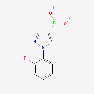 molecular formula C9H8BFN2O2 B2522686 1-(2-フルオロフェニル)-1H-ピラゾール-4-ボロン酸 CAS No. 1374984-33-4