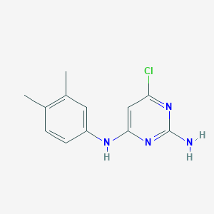molecular formula C12H13ClN4 B2522689 6-氯-N4-(3,4-二甲基苯基)-2,4-嘧啶二胺 CAS No. 95770-46-0