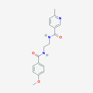 molecular formula C17H19N3O3 B252269 N-[2-(4-Methoxy-benzoylamino)-ethyl]-6-methyl-nicotinamide 