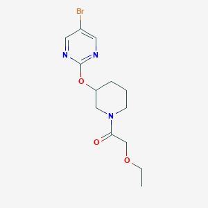 molecular formula C13H18BrN3O3 B2522692 1-(3-((5-Bromopyrimidin-2-yl)oxy)piperidin-1-yl)-2-ethoxyethanone CAS No. 2034578-88-4
