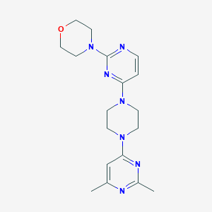 molecular formula C18H25N7O B2522693 4-[4-[4-(2,6-Dimethylpyrimidin-4-yl)piperazin-1-yl]pyrimidin-2-yl]morpholine CAS No. 2415469-69-9