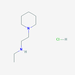 molecular formula C9H21ClN2 B2522697 N-ethyl-2-piperidin-1-ylethanamine;hydrochloride CAS No. 1269394-01-5; 32776-21-9