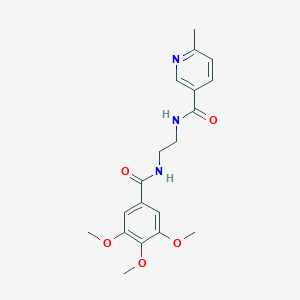 molecular formula C19H23N3O5 B252270 6-Methyl-N-[2-(3,4,5-trimethoxy-benzoylamino)-ethyl]-nicotinamide 