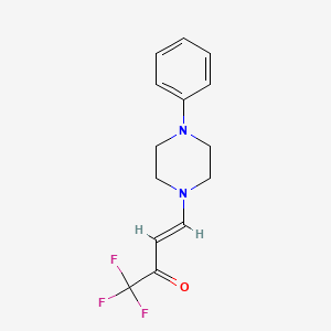 molecular formula C14H15F3N2O B2522704 1,1,1-Trifluoro-4-(4-phenylpiperazin-1-yl)but-3-en-2-one CAS No. 478047-04-0