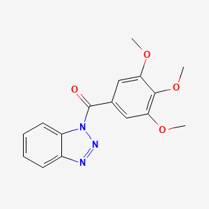 molecular formula C16H15N3O4 B2522706 Benzotriazol-1-yl-(3,4,5-trimethoxy-phenyl)-methanone CAS No. 57710-78-8