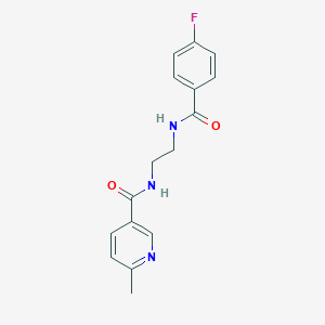 molecular formula C16H16FN3O2 B252271 N-[2-(4-Fluoro-benzoylamino)-ethyl]-6-methyl-nicotinamide 