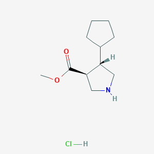 Methyl (3S,4S)-4-cyclopentylpyrrolidine-3-carboxylate;hydrochloride