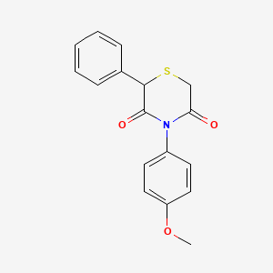 molecular formula C17H15NO3S B2522719 4-(4-甲氧基苯基)-2-苯基-3,5-硫代吗啉二酮 CAS No. 339109-17-0