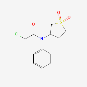 molecular formula C12H14ClNO3S B2522720 2-氯-N-(1,1-二氧化四氢噻吩-3-基)-N-苯基乙酰胺 CAS No. 507458-95-9