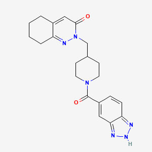 2-{[1-(1H-1,2,3-benzotriazole-5-carbonyl)piperidin-4-yl]methyl}-2,3,5,6,7,8-hexahydrocinnolin-3-one