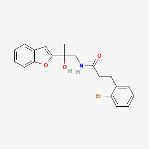 molecular formula C20H20BrNO3 B2522725 N-(2-(benzofuran-2-yl)-2-hydroxypropyl)-3-(2-bromophenyl)propanamide CAS No. 1903761-83-0
