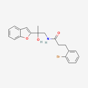 molecular formula C20H20BrNO3 B2522725 N-[2-(1-benzofuran-2-il)-2-hidroxipropil]-3-(2-bromofenil)propanamida CAS No. 1903761-83-0