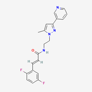 (E)-3-(2,5-difluorophenyl)-N-(2-(5-methyl-3-(pyridin-3-yl)-1H-pyrazol-1-yl)ethyl)acrylamide