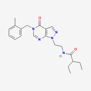 2-ethyl-N-(2-(5-(2-methylbenzyl)-4-oxo-4,5-dihydro-1H-pyrazolo[3,4-d]pyrimidin-1-yl)ethyl)butanamide