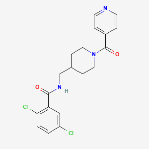 2,5-dichloro-N-((1-isonicotinoylpiperidin-4-yl)methyl)benzamide