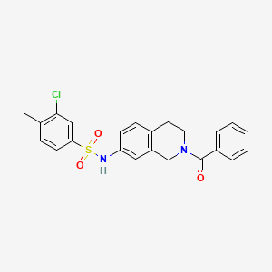 N-(2-benzoyl-1,2,3,4-tetrahydroisoquinolin-7-yl)-3-chloro-4-methylbenzenesulfonamide