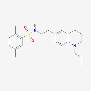 molecular formula C22H30N2O2S B2522755 2,5-dimethyl-N-(2-(1-propyl-1,2,3,4-tetrahydroquinolin-6-yl)ethyl)benzenesulfonamide CAS No. 955613-56-6