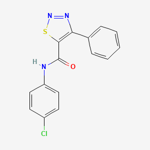 molecular formula C15H10ClN3OS B2522757 N-(4-chlorophenyl)-4-phenyl-1,2,3-thiadiazole-5-carboxamide CAS No. 477857-82-2