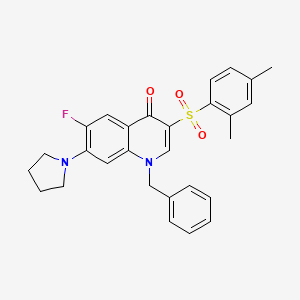 1-benzyl-3-[(2,4-dimethylphenyl)sulfonyl]-6-fluoro-7-pyrrolidin-1-ylquinolin-4(1H)-one
