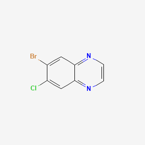 molecular formula C8H4BrClN2 B2522759 6-Bromo-7-chloroquinoxaline CAS No. 1210047-58-7