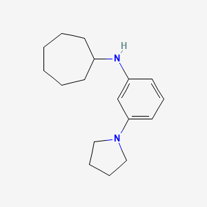 N-[3-(pyrrolidin-1-yl)phenyl]cycloheptanamine