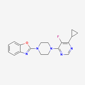 2-[4-(6-Cyclopropyl-5-fluoropyrimidin-4-yl)piperazin-1-yl]-1,3-benzoxazole