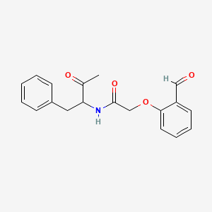 2-(2-formylphenoxy)-N-(3-oxo-1-phenylbutan-2-yl)acetamide