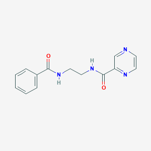 molecular formula C14H14N4O2 B252277 N-{2-[(phenylcarbonyl)amino]ethyl}pyrazine-2-carboxamide 