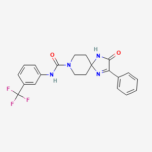 molecular formula C21H19F3N4O2 B2522775 3-氧代-2-苯基-N-(3-(三氟甲基)苯基)-1,4,8-三氮杂螺[4.5]癸-1-烯-8-甲酰胺 CAS No. 1189857-32-6