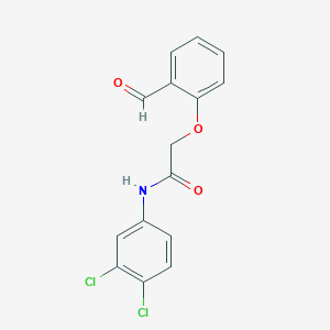 molecular formula C15H11Cl2NO3 B2522780 N-(3,4-dichlorophenyl)-2-(2-formylphenoxy)acetamide CAS No. 574710-18-2