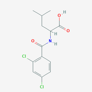 molecular formula C13H15Cl2NO3 B2522787 2-[(2,4-Dichlorophenyl)formamido]-4-methylpentanoic acid CAS No. 1215834-01-7