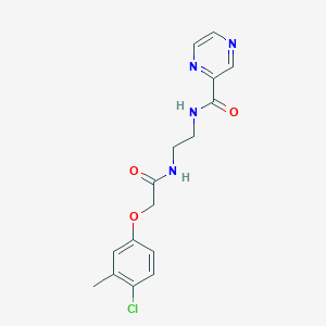 molecular formula C16H17ClN4O3 B252279 N-(2-{[(4-chloro-3-methylphenoxy)acetyl]amino}ethyl)pyrazine-2-carboxamide 