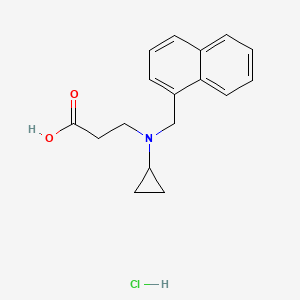 molecular formula C17H20ClNO2 B2522790 3-[环丙基（萘-1-基甲基）氨基]丙酸盐酸盐 CAS No. 1779134-71-2