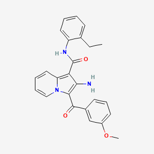 molecular formula C25H23N3O3 B2522791 2-amino-N-(2-ethylphenyl)-3-(3-methoxybenzoyl)indolizine-1-carboxamide CAS No. 904266-96-2