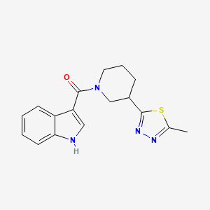 (1H-indol-3-yl)(3-(5-methyl-1,3,4-thiadiazol-2-yl)piperidin-1-yl)methanone