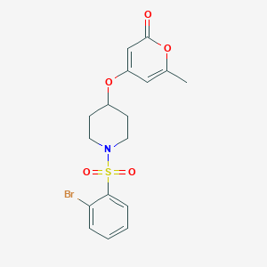 4-((1-((2-bromophenyl)sulfonyl)piperidin-4-yl)oxy)-6-methyl-2H-pyran-2-one