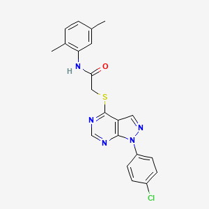 molecular formula C21H18ClN5OS B2522808 2-((1-(4-chlorophenyl)-1H-pyrazolo[3,4-d]pyrimidin-4-yl)thio)-N-(2,5-dimethylphenyl)acetamide CAS No. 862118-17-0