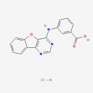 3-(Benzofuro[3,2-d]pyrimidin-4-ylamino)benzoic acid hydrochloride