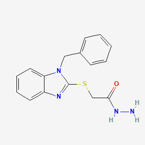 molecular formula C16H16N4OS B2522817 2-[(1-Benzyl-1H-1,3-benzodiazol-2-yl)sulfanyl]acetohydrazid CAS No. 306951-60-0