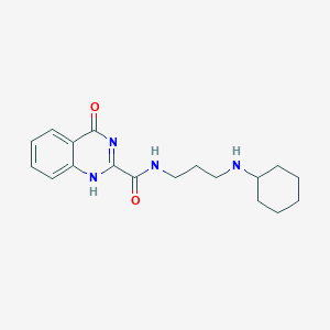 molecular formula C18H24N4O2 B252282 N-[3-(cyclohexylamino)propyl]-4-oxo-1H-quinazoline-2-carboxamide 