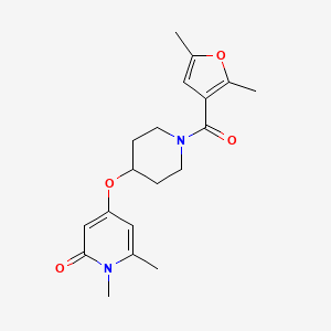 molecular formula C19H24N2O4 B2522828 4-((1-(2,5-二甲基呋喃-3-羰基)哌啶-4-基)氧基)-1,6-二甲基吡啶-2(1H)-酮 CAS No. 2034290-94-1