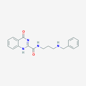 molecular formula C19H20N4O2 B252283 N-[3-(benzylamino)propyl]-4-oxo-1H-quinazoline-2-carboxamide 
